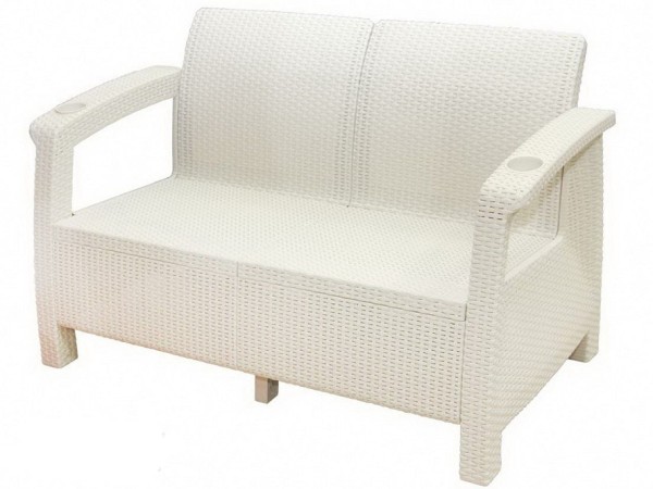 Двухместный диван Yalta Sofa Seаt белый купить в Южно-Сахалинске