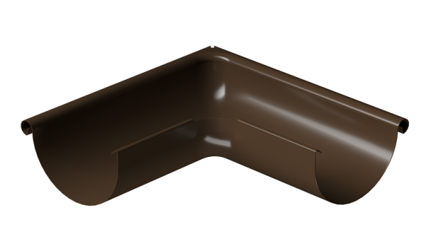 Угол внешний 90° D125 Döcke STAL PREMIUM Каштан, (RAL 8017) купить в Южно-Сахалинске