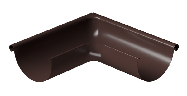Угол внешний 90° D125 Döcke STAL PREMIUM Шоколад, (RAL 8019) купить в Южно-Сахалинске