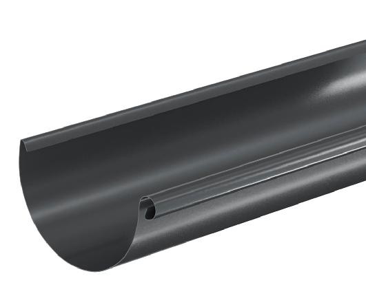 Водосток Aquasistem, система 125x90 - Водосточный желоб 3.00м RAL 7024 Тёмно-серый купить в Южно-Сахалинске