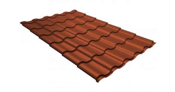 Металлочерепица кредо GL 0,5 GreenСoat Pural RR 750 кирпично-красный (RAL 8004 терракота) купить в Южно-Сахалинске