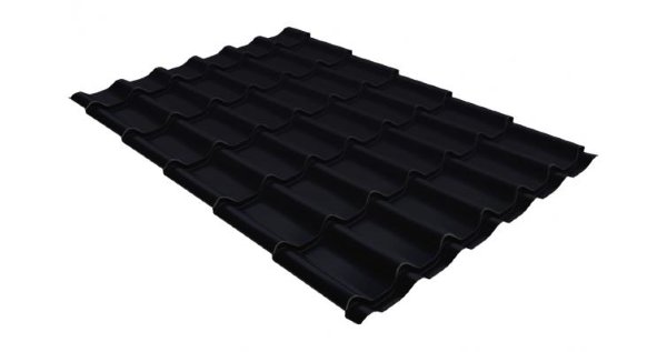 Металлочерепица классик GL 0,5 Velur20 RAL 9005 черный купить в Южно-Сахалинске