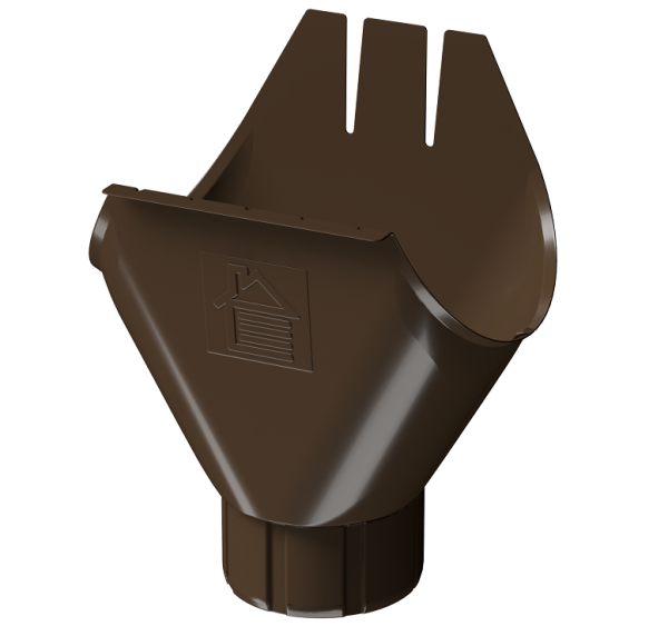 Воронка желоба D125 Döcke STAL PREMIUM Каштан, (RAL 8017) купить в Южно-Сахалинске
