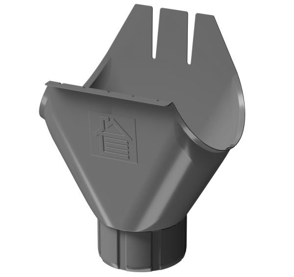Воронка желоба D125 Döcke STAL PREMIUM Графит, (RAL 7024) купить в Южно-Сахалинске