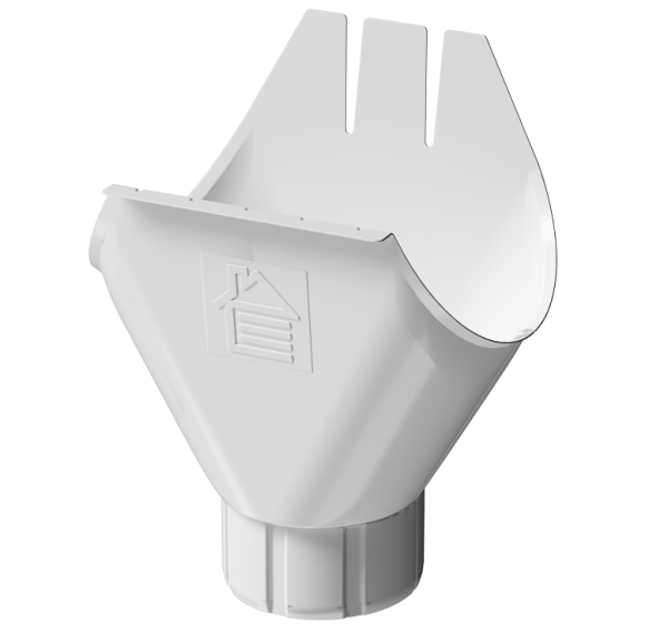 Воронка желоба D125 Döcke STAL PREMIUM Пломбир, (RAL 9010) купить в Южно-Сахалинске