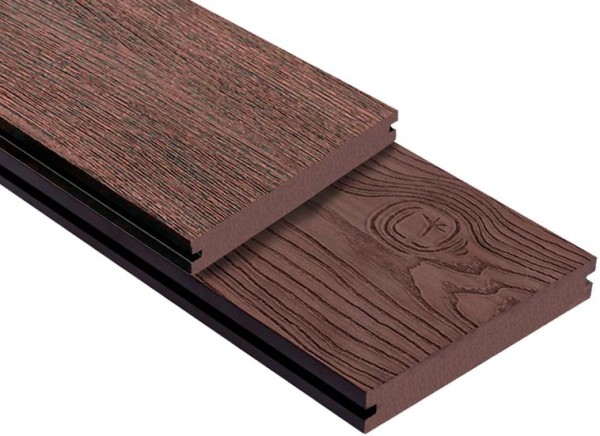 Террасная доска ДПК Outdoor 3D полнотелая STORM/OCEAN BROWN коричневая микс купить в Южно-Сахалинске