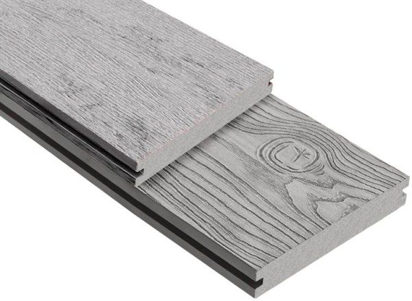 Террасная доска ДПК Outdoor 3D полнотелая STORM/OCEAN GREY серая микс купить в Южно-Сахалинске