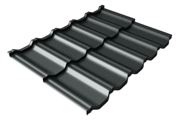 Металлочерепица модульная Квинта Uno Grand Line c 3D резом 0,5 GreenСoat Pural Matt RR2Н3 (RAL 7016 антрацитово-серый) купить в Южно-Сахалинске