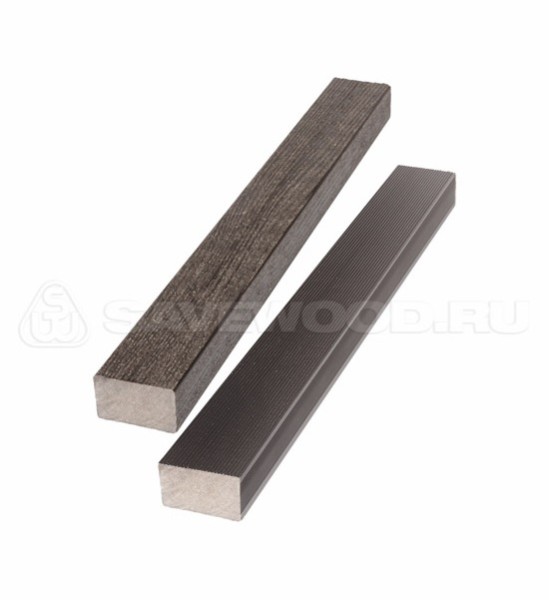 Брус лавочный ДПК полнотелый Savewood тёмно-коричневый купить в Южно-Сахалинске
