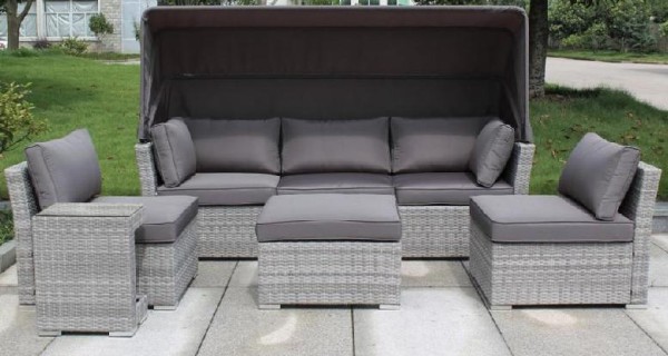 Диван-Трансформер AFINA плетеный из иск. ротанга AFM-320G Grey купить в Южно-Сахалинске