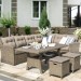 Комплект мебели AFINA плетеной из иск. ротанга AFM-307B Beige купить в Южно-Сахалинске