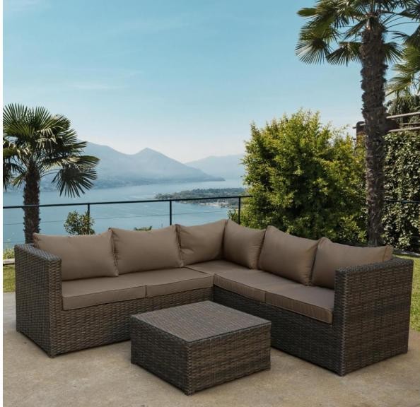 Комплект мебели AFINA плетеной из иск. ротанга YR825A Brown/Beige купить в Южно-Сахалинске