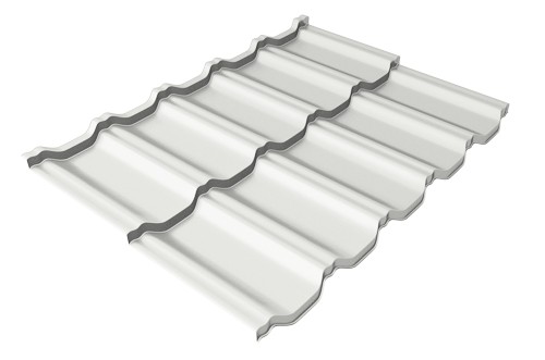 Металлочерепица модульная Квинта Uno Grand Line c 3D резом 0,5 Satin RAL 9003 сигнальный белый купить в Южно-Сахалинске