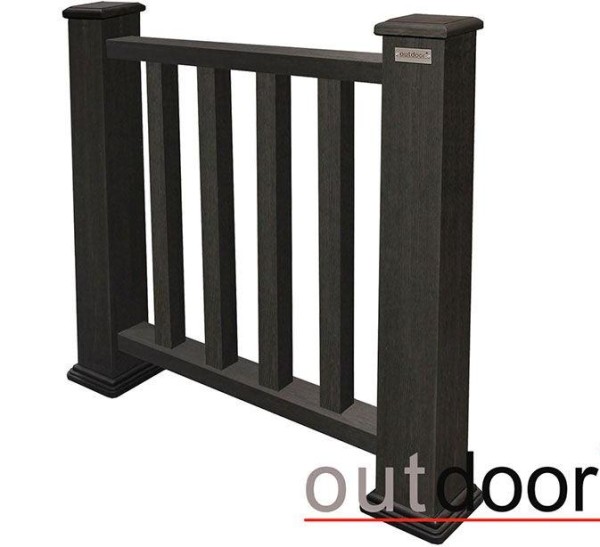 Ограждение из ДПК Outdoor Классик 3D STORM чёрный купить в Южно-Сахалинске