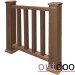Ограждение из ДПК Outdoor Классик 3D STORM коричневый микс купить в Южно-Сахалинске