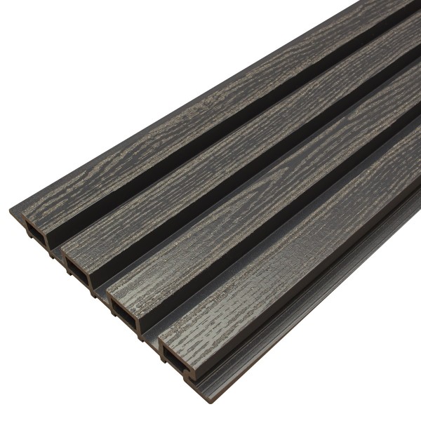 Фасадная доска из ДПК Faynag Wood Рейка Мокрый Асфальт купить в Южно-Сахалинске
