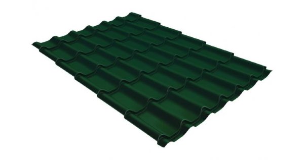 Металлочерепица классик GL 0,5 Velur20 RAL 6005 зеленый мох купить в Южно-Сахалинске