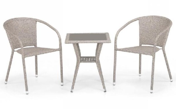 Комплект плетеной мебели AFINA из иск. ротанга T25C/Y137C-W85 Latte 2Pcs купить в Южно-Сахалинске