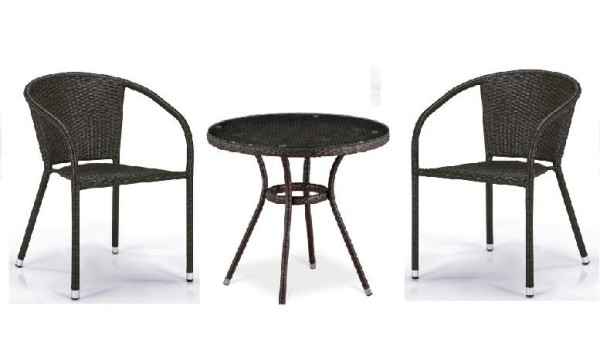 Комплект плетеной мебели AFINA из иск. ротанга Асоль-7 T282ANT/Y137C-W53 Brown 2Pcs купить в Южно-Сахалинске