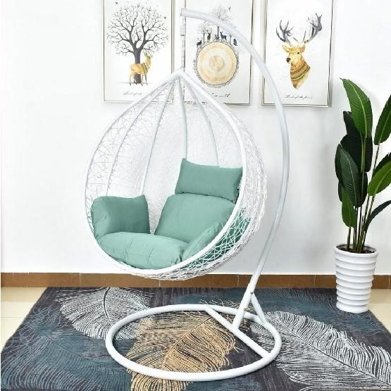 Кресло Подвесное из искусственного ротанга AFM-168A-L White/Green купить в Южно-Сахалинске