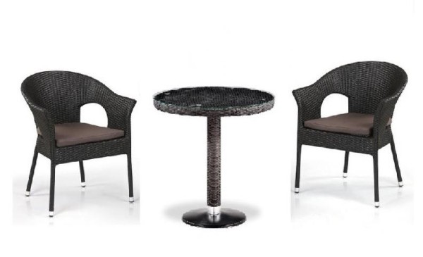 Комплект плетеной мебели AFINA из иск. ротанга T601/Y79A-W53 Brown 2Pcs купить в Южно-Сахалинске