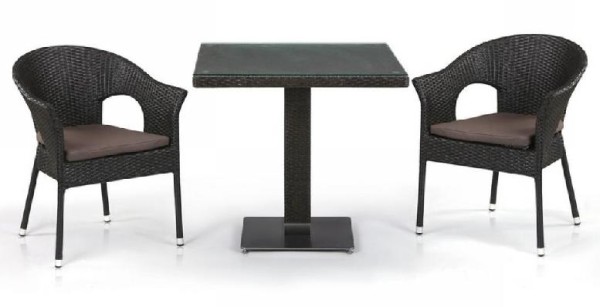 Комплект плетеной мебели AFINA из иск. ротанга T605SWT/Y79A-W53 Brown 2Pcs купить в Южно-Сахалинске