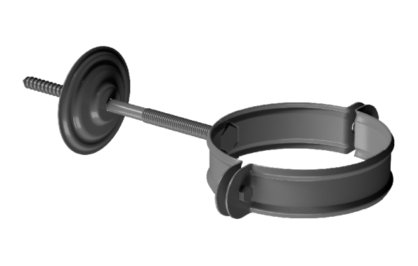 Хомут трубы D90 Döcke STAL PREMIUM Графит, (RAL 7024) купить в Южно-Сахалинске