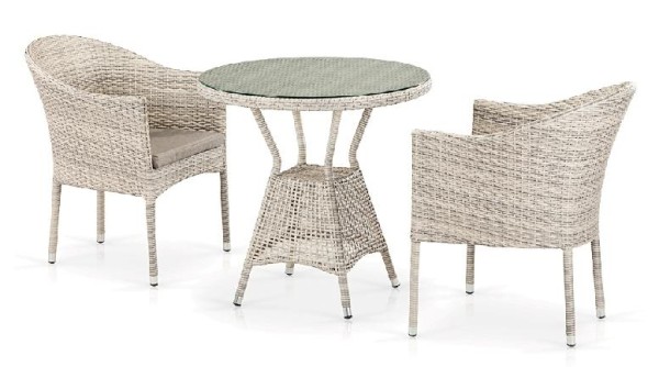 Комплект плетеной мебели AFINA из иск. ротанга T705ANT/Y350-W85 Latte 2Pcs купить в Южно-Сахалинске