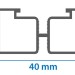 Лага алюминиевая KRONEX 40x15x3000 мм опорная Slim купить в Южно-Сахалинске