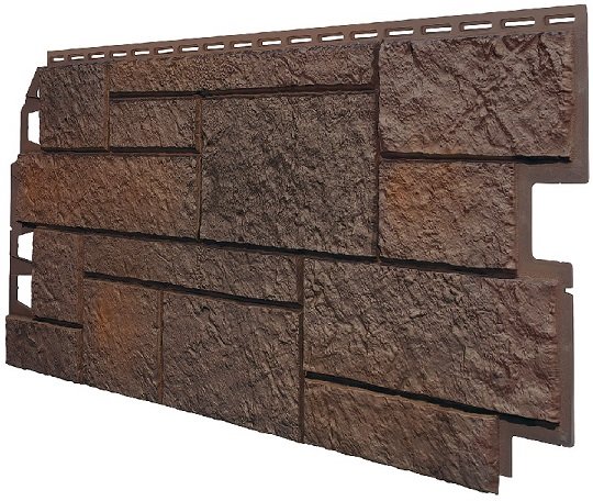 Фасадная панель VOX Sandstone (Сандстоун) темно коричневый купить в Южно-Сахалинске