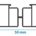 Лага алюминиевая KRONEX 50x25x3000 мм несущая купить в Южно-Сахалинске