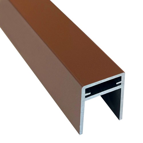 П-профиль Алюминиевый EasyDecking 35x25 Коричневый купить в Южно-Сахалинске