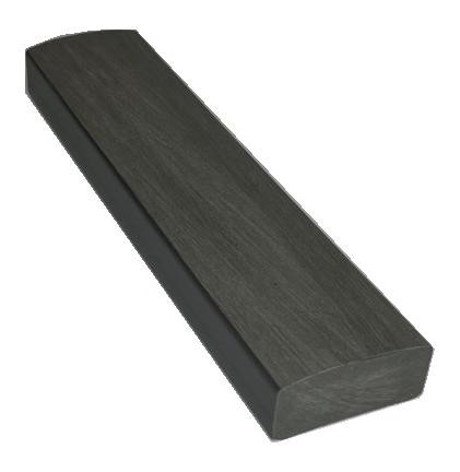 Лавочный брус Ecodecking Некст полнотелый брашированный 70х35 графит купить в Южно-Сахалинске