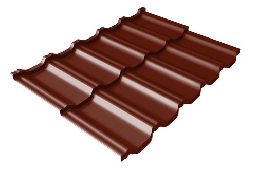 Металлочерепица модульная Квинта Uno Grand Line c 3D резом 0,5 Satin RAL 3005 красное вино купить в Южно-Сахалинске