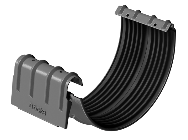 Соединитель желобов D125 Döcke STAL PREMIUM Графит, (RAL 7024) купить в Южно-Сахалинске
