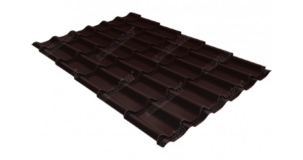 Металлочерепица классик GL 0,5 Quarzit RAL 8017 шоколад Metallic купить в Южно-Сахалинске