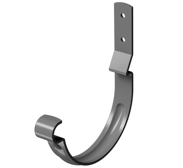 Карнизный крюк короткий (гнутый) D125 Döcke STAL PREMIUM Графит, (RAL 7024) купить в Южно-Сахалинске