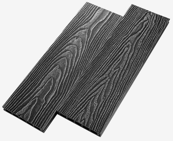 Террасная доска из ДПК RusDecking Unodeck Vintage - Графит купить в Южно-Сахалинске