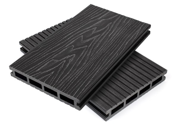 Террасная доская ДПК NanoWood Nature 3D пустотелая Графит купить в Южно-Сахалинске
