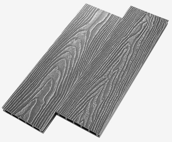 Террасная доска из ДПК RusDecking Unodeck Vintage - Серый купить в Южно-Сахалинске