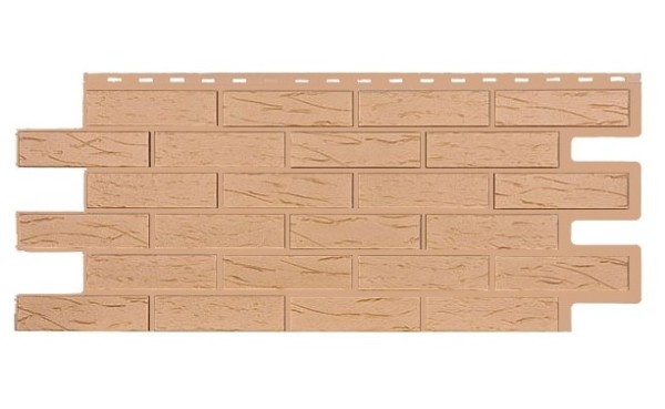 Фасадная панель T-Siding Кирпич Саман Эко Крем купить в Южно-Сахалинске