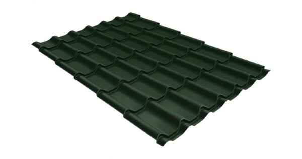 Металлочерепица классик 0,5 Satin RR 11 темно-зеленый купить в Южно-Сахалинске